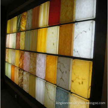 Artificial Stone Acrylic Solid Surface Translucent Resin Panel